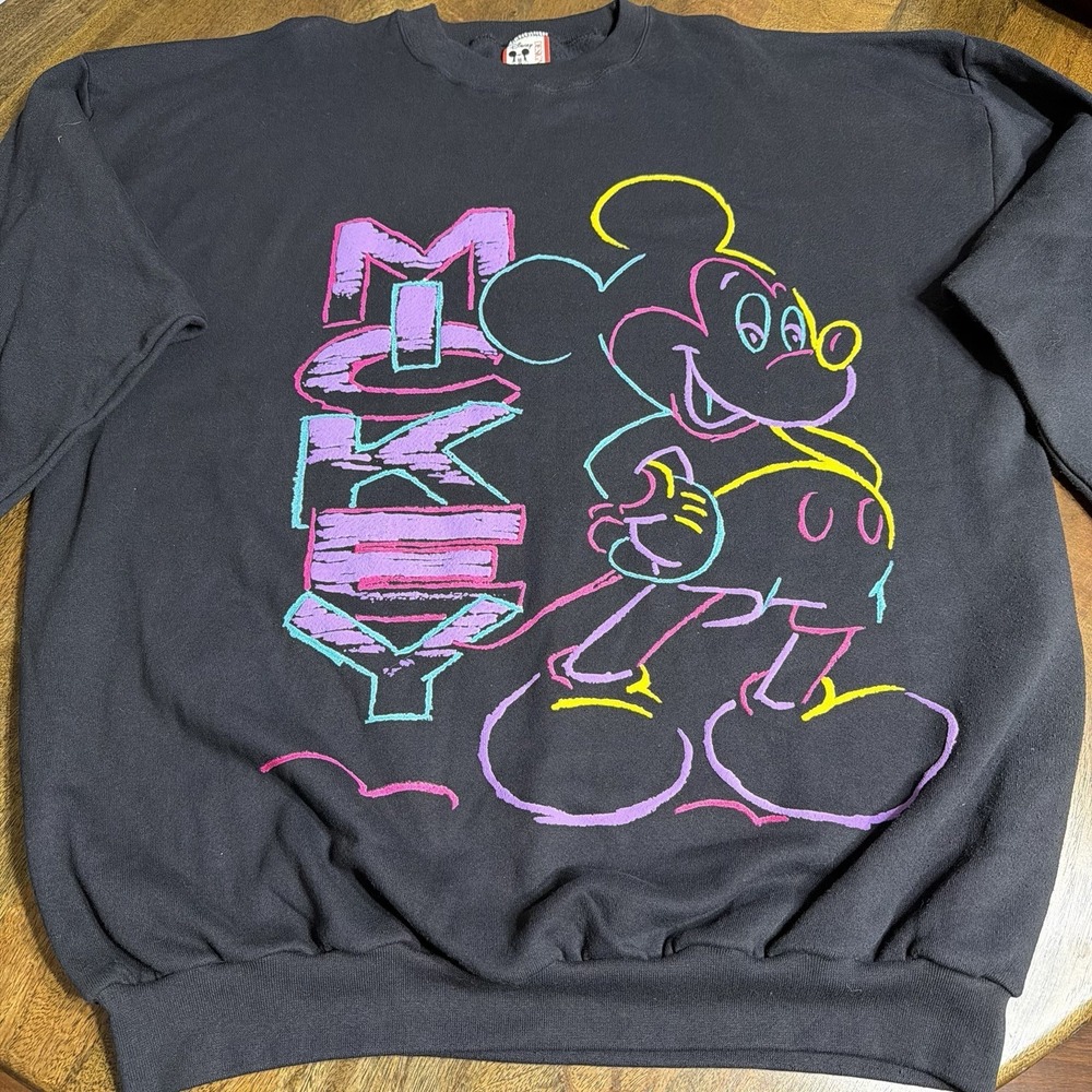 Vintage 90s Disney Mickey Oversized Crewneck Sweatshirt Size 4XL puffy Print